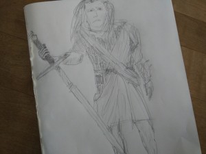 Yet another not quite contemporary drawing of William Wallace. Also, not historically correct.